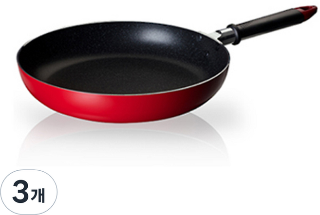 유진 토스코 4중 코팅 베이직 프라이팬, 20cm, 3개