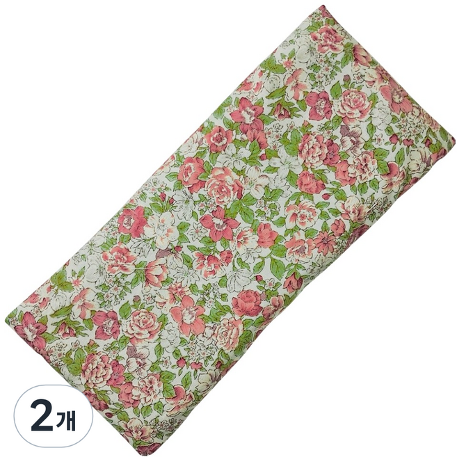 한눈알 팥 찜질팩 민트바탕꽃무늬, 2개