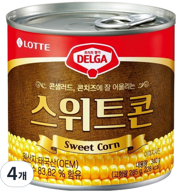 델가 스위트콘, 340g, 4개