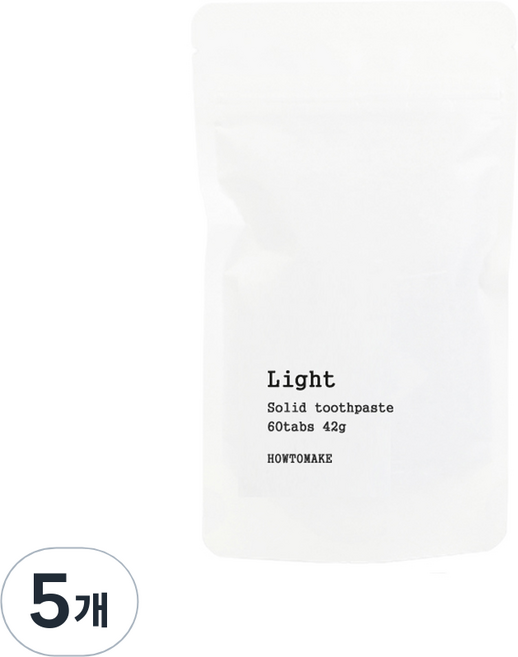 하우투메이크 라이트 고체치약 60p, 42g, 5개