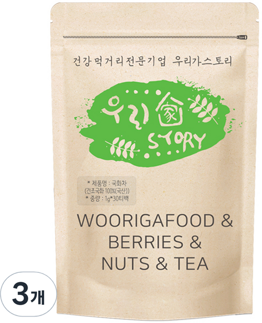 우리가스토리 국화차 티백, 1g, 30개입, 3개