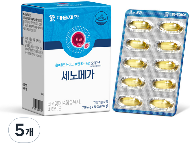 대웅제약 세노메가 장용성 오메가3, 50정, 5개
