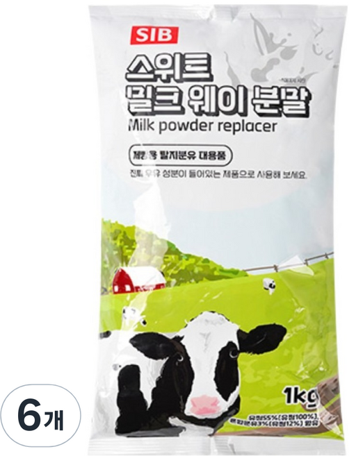 SIB선인 스위트 밀크 웨이 분말, 6개, 1kg