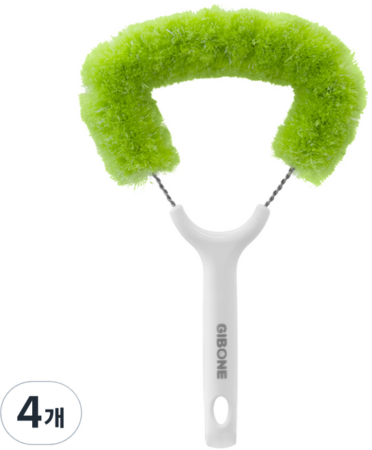 기본에 더스트키퍼 속 깊은 때 긁어내는 방충망 청소솔, 화이트, 4개