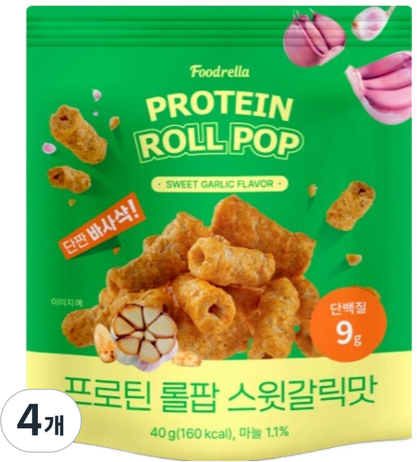 foodrella 蛋白質棒 甜蒜口味, 4個, 40g