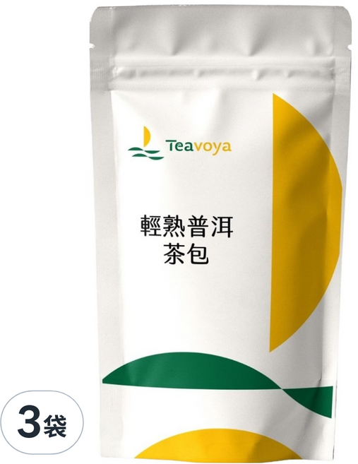 Teavoya 嘉柏茶業 雲南輕熟普洱茶包, 6g, 15包, 3袋