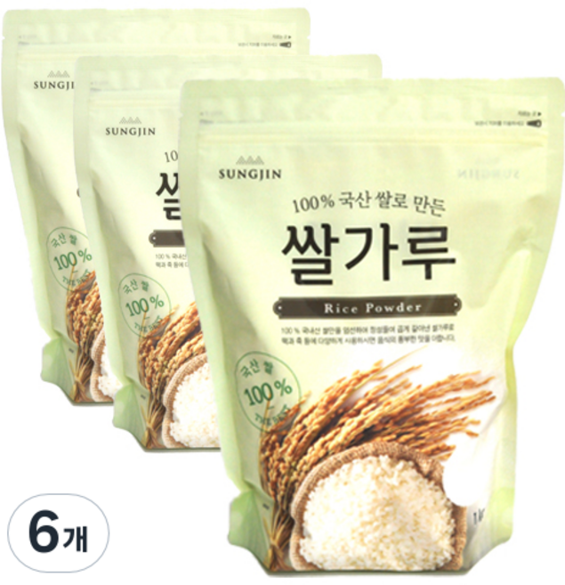 성진 쌀가루, 1kg, 6개