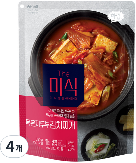 더미식 묵은지두부김치찌개, 350g, 4개