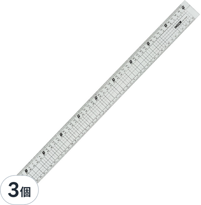 CoX 三燕興業 透明直尺 50cm, CR-5000, 3支