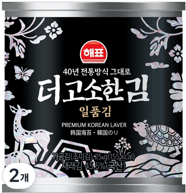 해표 일품김 캔, 25g, 2개