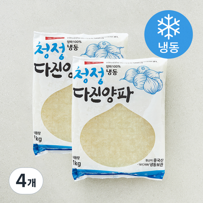 아침과저녁 다진 양파 (냉동), 4개, 1kg