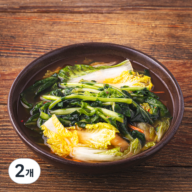 모산 갓 담근 열무 얼갈이 물김치, 1kg, 2개