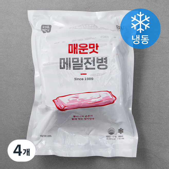 쉐프엄지 매운맛 메밀 전병 (냉동), 1.2kg, 4개