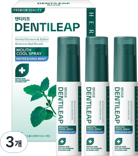 2080 덴티리프 마우스 쿨 구강스프레이 3p, 30ml, 3개
