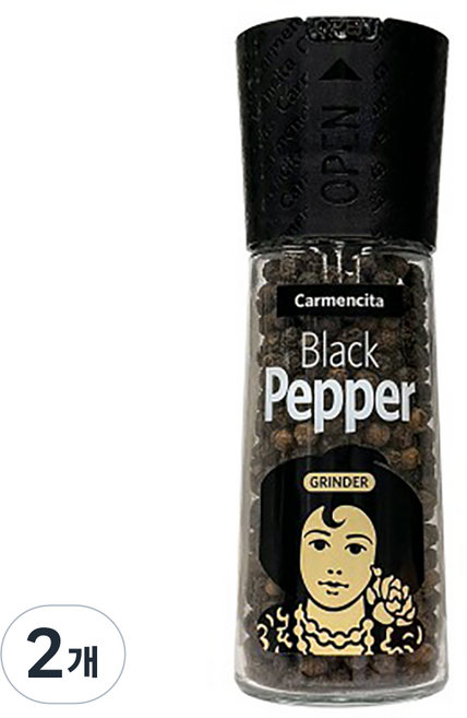 카르멘시타 통흑후추 그라인더, 47g, 2개
