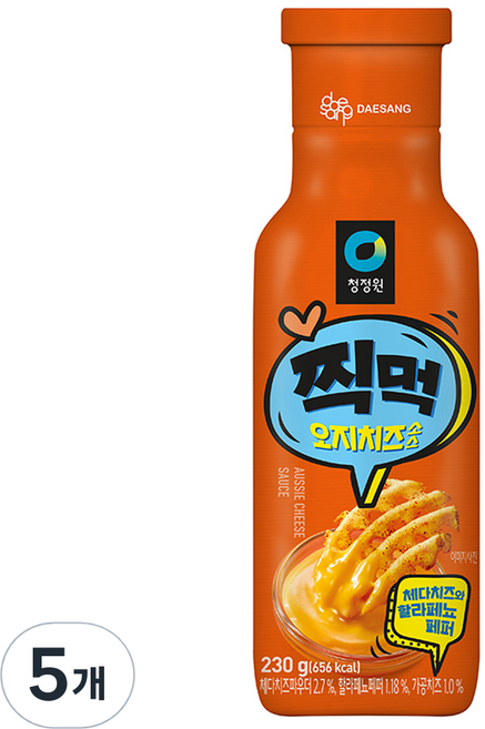 청정원 찍먹 오지치즈소스, 230g, 5개