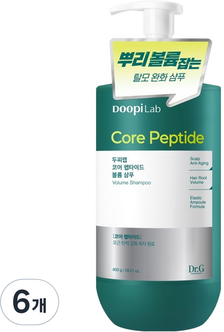 닥터지 두피랩 코어 펩타이드 볼륨 샴푸, 800g, 6개