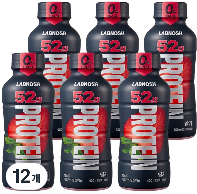 Labnosh Max 蛋白質飲品 草莓, 400ml, 12個