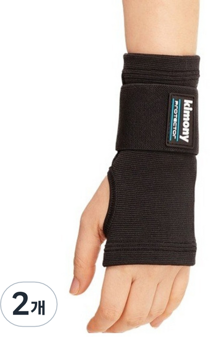 키모니 네오맥스 서포터 엄지형 손목 보호대 KNP7100, 블랙, 2개