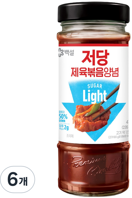 백설 저당 제육볶음 양념, 470g, 6개