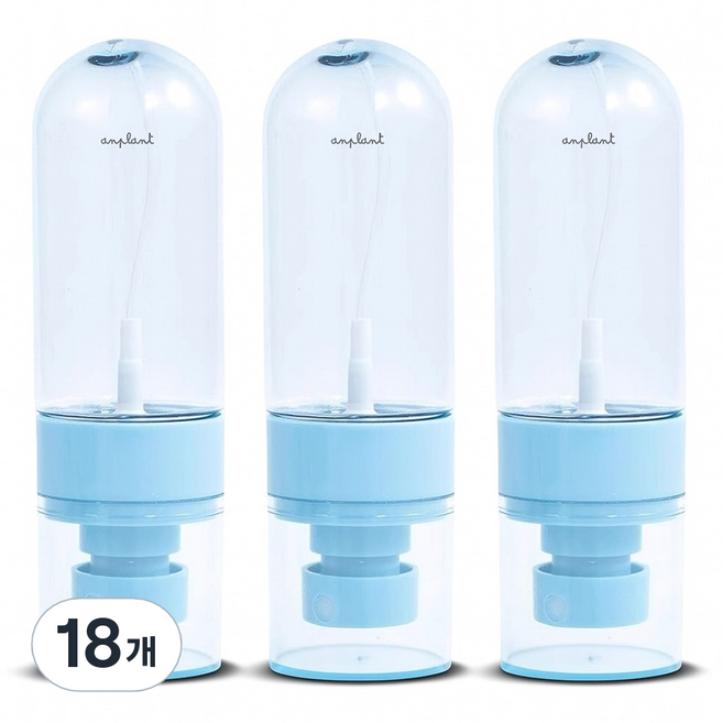 앙플랜트 거꾸로 초미세 미스트 안개 분사 분무기 60ml, 18개, 블루 + 투명