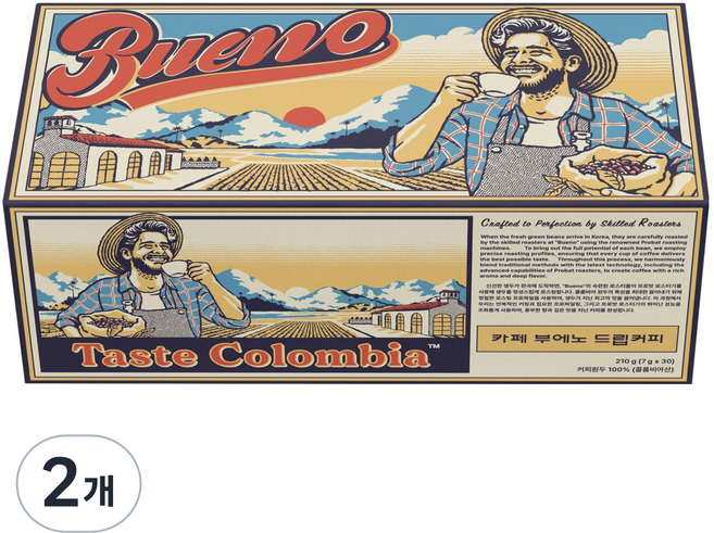 카페부에노 핸드드립 커피 콜롬비아, 30개입, 2개, 7g