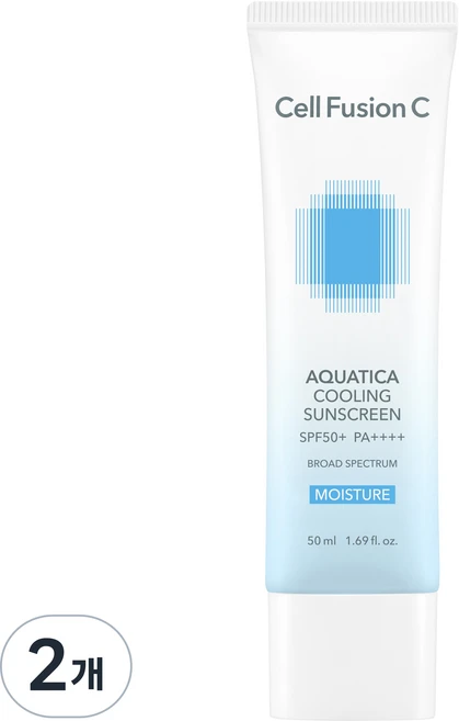 셀퓨전씨 아쿠아티카 쿨링 썬스크린 SPF50+ PA++++, 50ml, 2개 - 쿠팡