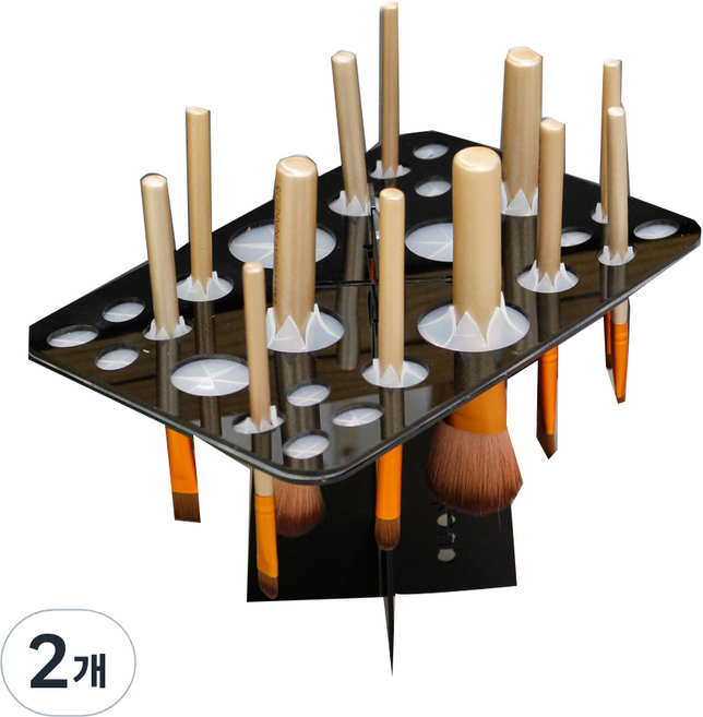 브러쉬 사각 26구 거치대, 블랙, 2개