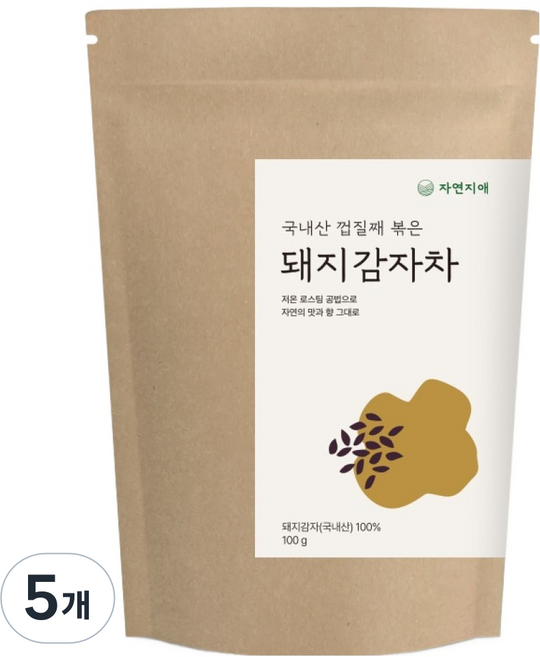 자연지애 국내산 볶은 돼지감자차, 100g, 5개, 1개입