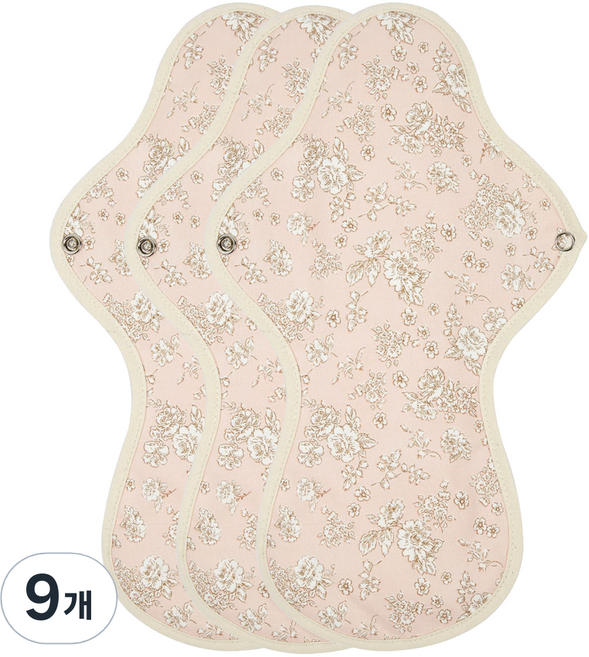 위즐리 면생리대 핑크플라워, 오버나이트 이상, 1개입, 3세트