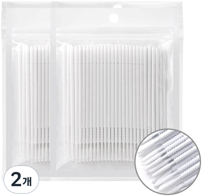 라몽 다용도 미세작업 마이크로 면봉 롱헤드, 2개, 200개입