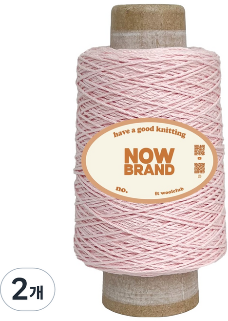 울클럽 NOW BRAND 탄탄 순면실 100g 1mm, 127 베이비코랄, 2개