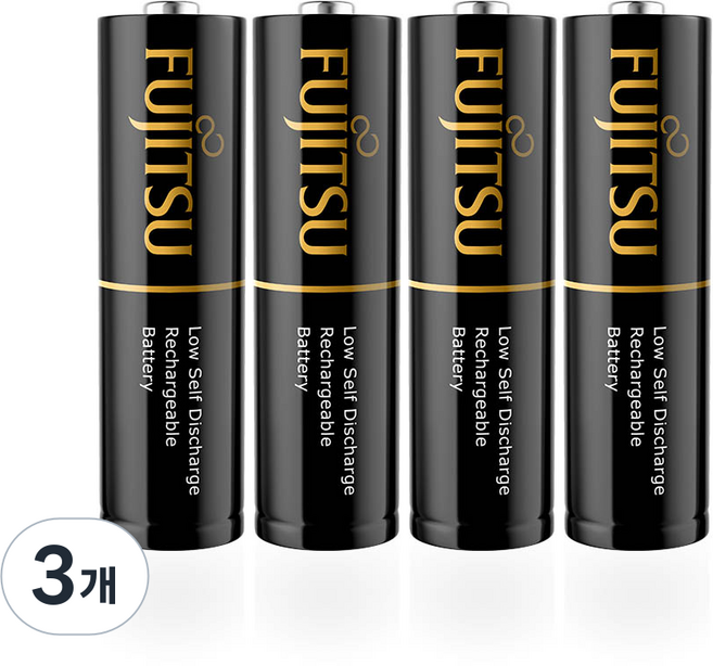 후지쯔 프리미엄 AA 충전지 2550mAh, 4개입, 3개