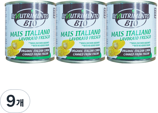 IL NUTRIMENTO 玉米罐頭, 160g, 9個