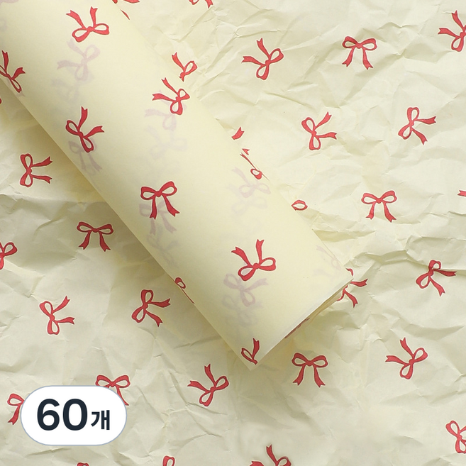 코히모 DIY 재료 꽃다발 포장지 5W0403, 옐로우 + 레드, 60개