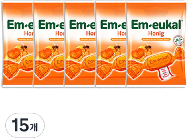 엠오이칼 캔디 허니, 75g, 15개