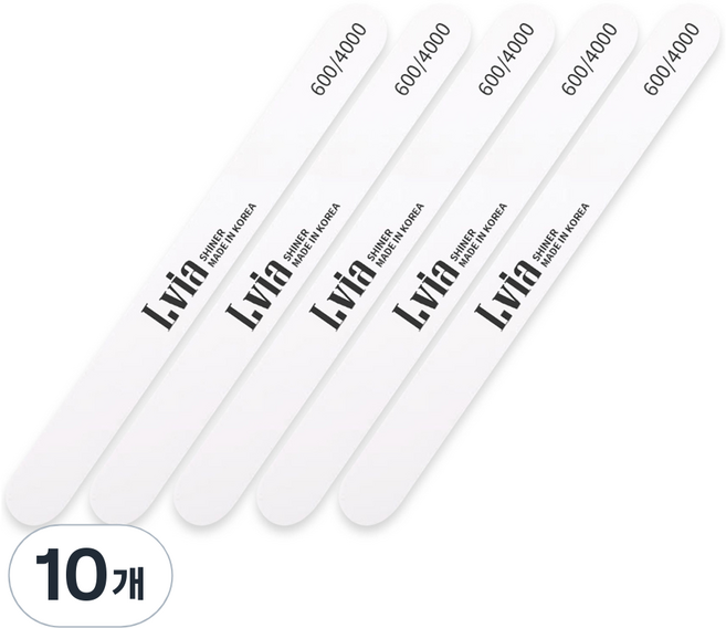 엘비아 샤이너 일자형 광파일, 10개, 화이트