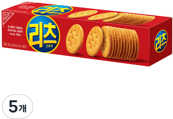 동서식품 리츠 크래커, 80g, 5개