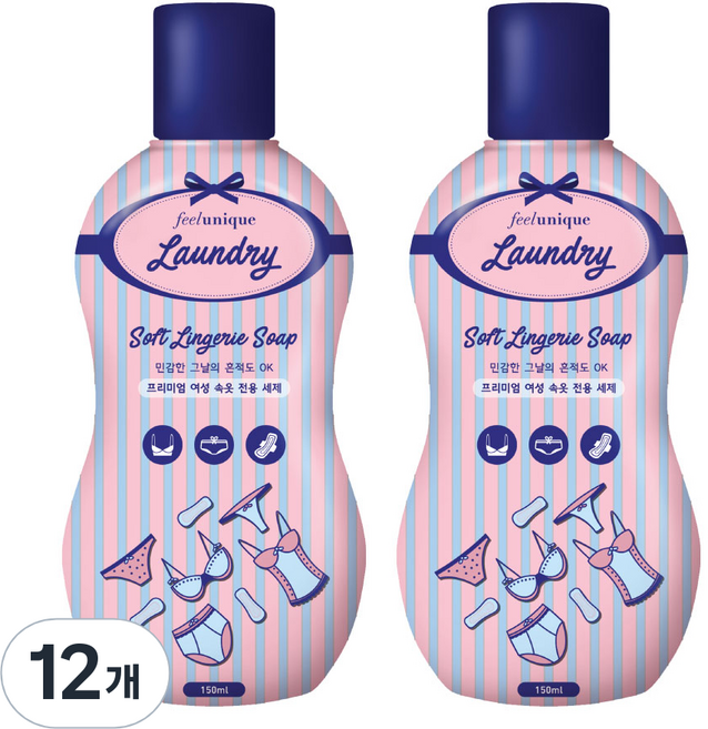 필루니크 런더리 소프트 란제리 솝 액상세제 본품, 150ml, 12개
