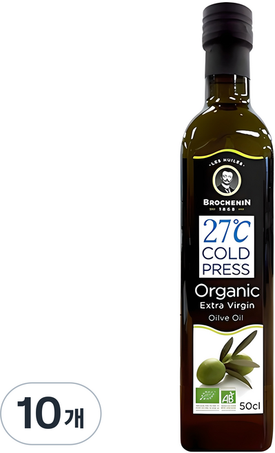브로슈낭 유기농엑스트라버진 올리브유, 500ml, 10개