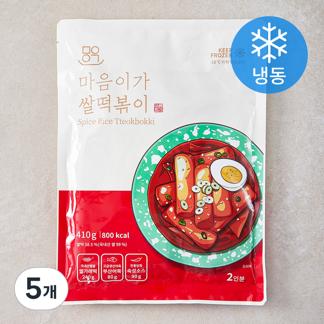 마음이가 떡볶이 (냉동), 410g, 5개