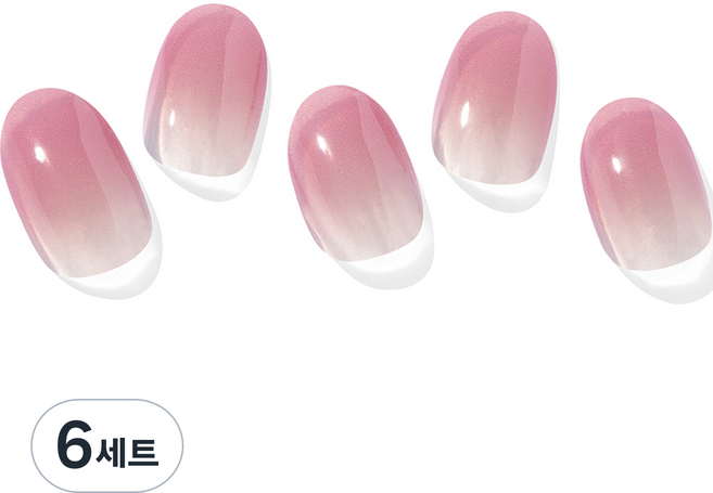 오호라 N 젤 스트립 네일 30p 세트, 톤 다운 핑크, 6세트