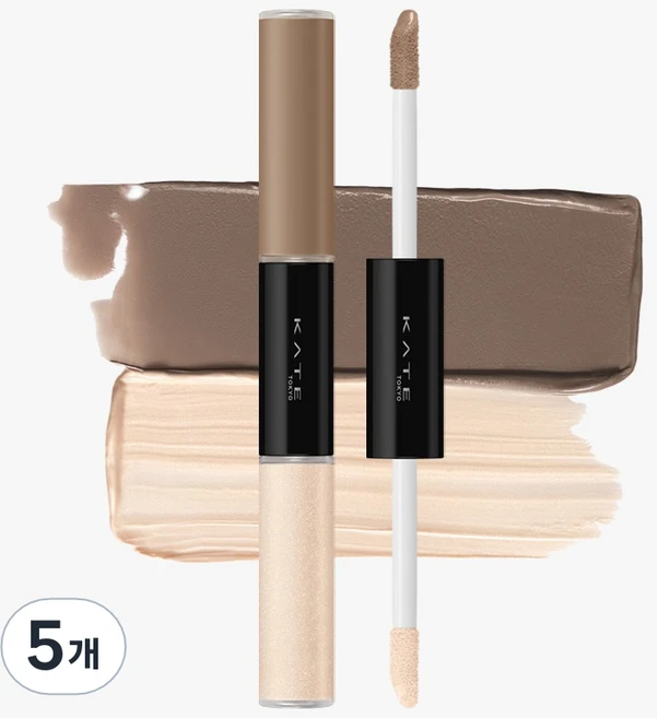 케이트 3D Creator 듀오 그레이시 브라운 쉐딩 편광 하이라이터 4.5g, EX 2 지브라 메탈, 5개 - 쿠팡