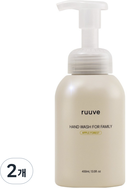 러베 유아용 패밀리 핸드워시, 2개, 400ml, 애플 포레스트향