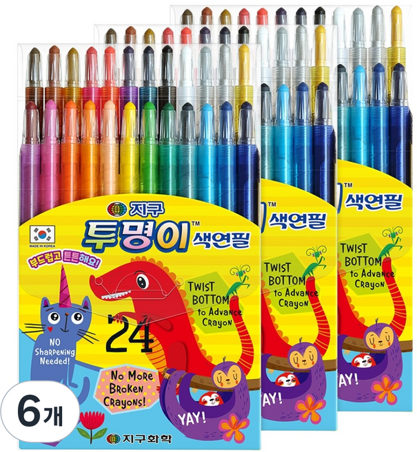 지구화학 투명이 색연필, 24색, 6개