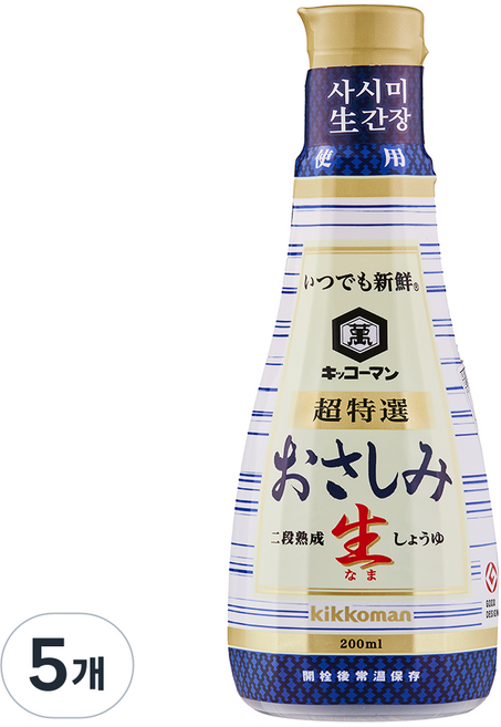 기꼬만 사시미 생간장, 200ml, 5개