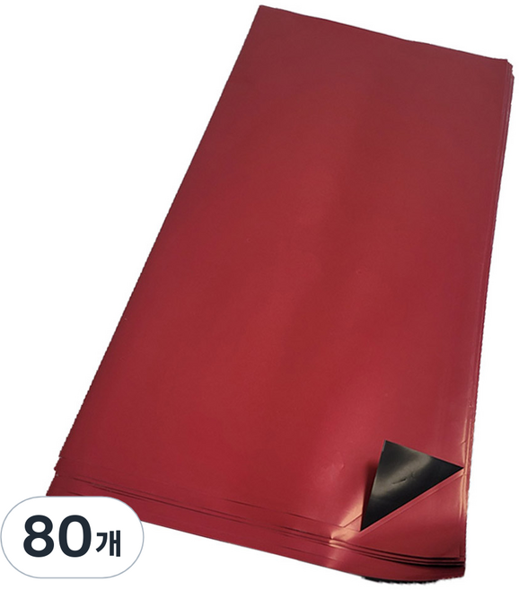 마다꾸미 양면 방수 꽃 포장지, 11 버건디 + 블랙, 80개