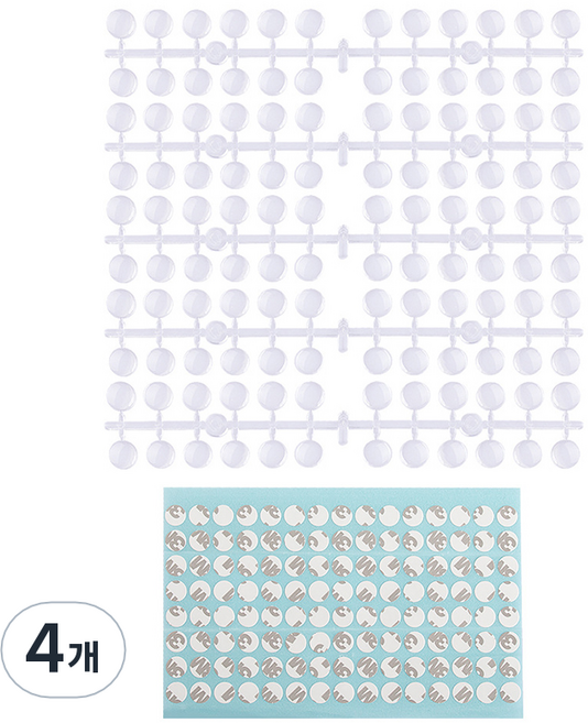 MakeGreat 圓凸美甲色卡, 象牙白, 4個