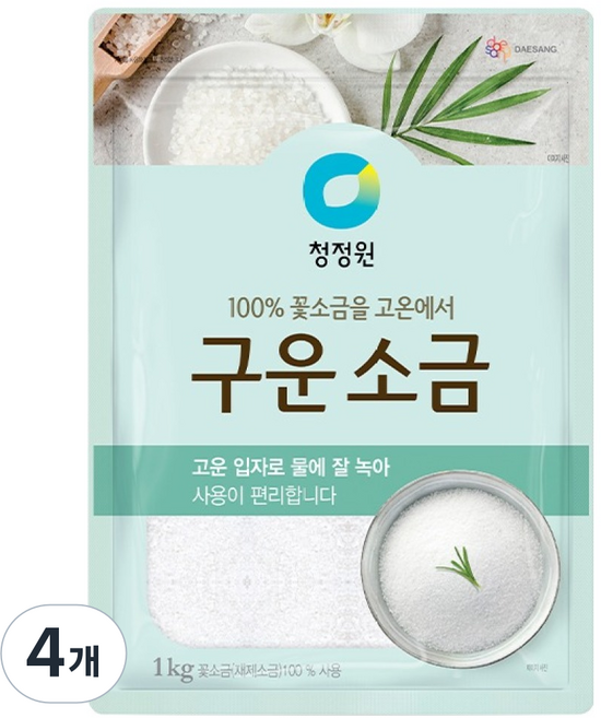 청정원 구운소금, 1kg, 4개