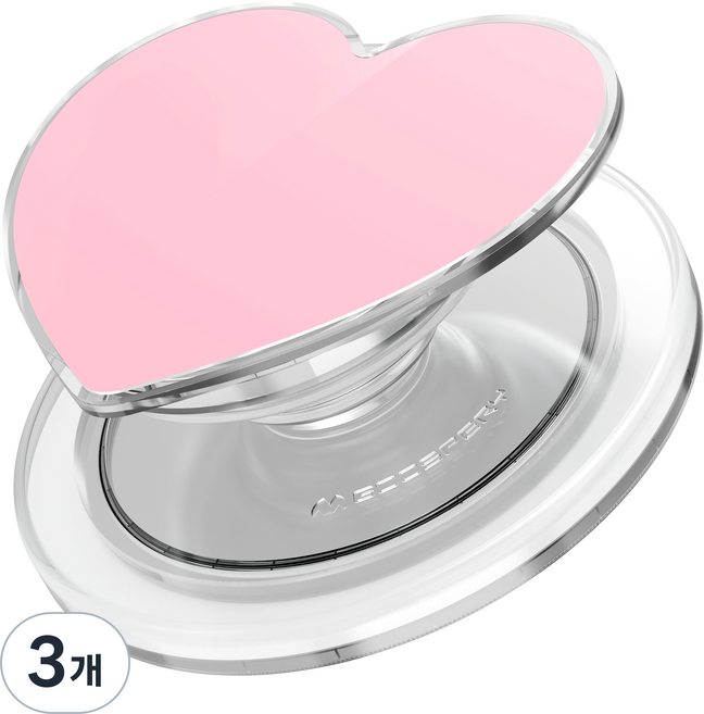 구스페리 하트 맥세이프 톡 휴대폰 거치대, 핑크, 3개